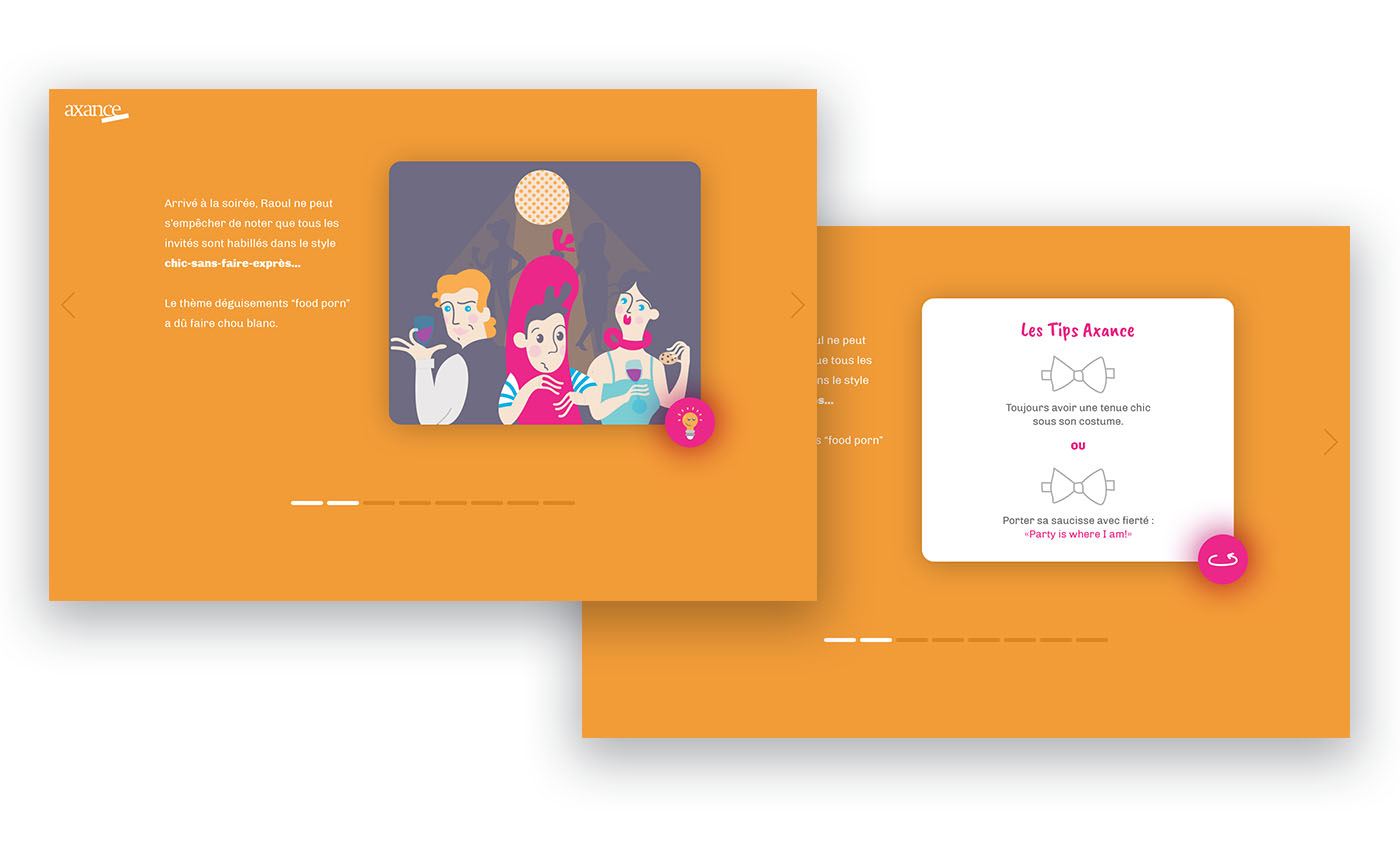 Exemple de slide avec carte qui se retourne